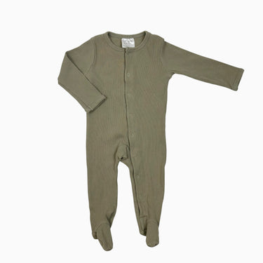 Pyjama eucalyptus en coton et spandex côtelé 6-12M