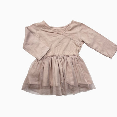 Robe rose avec volant en tulle 9-12M