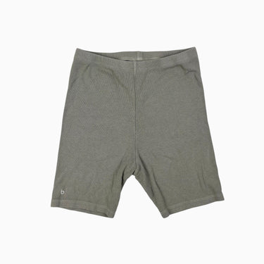 Short biker sauge en coton bio côtelé 6-7Y