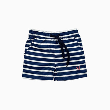 Maillot avec filet intégré à rayures marine 2Y