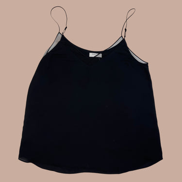 Cami noire en poly avec mesh pour femmes M