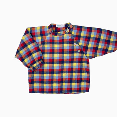 Blouse à vichy coloré en flanelle fait en France 1Y