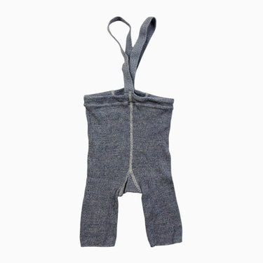 Short à bretelle bleu en tricot 86-95CM 2-3Y