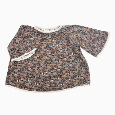 Blouse noisette fleuri 3-4Y