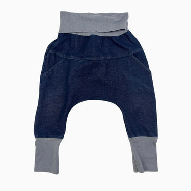Pantalon évolutif style denim en coton bio et poly 6-12M