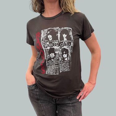 T-shirt gris 'Ramones' pour femmes S