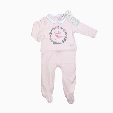 Pyjama à col claudine rose 'jolie fleur' 12M