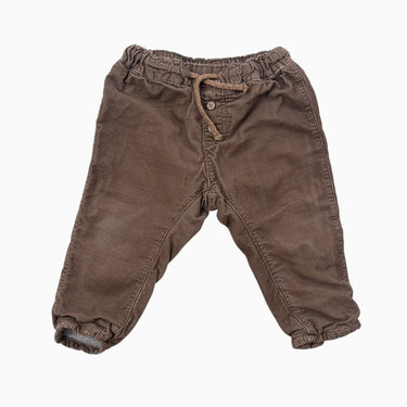 Pantalon noisette en corduroy brossé 9-12M