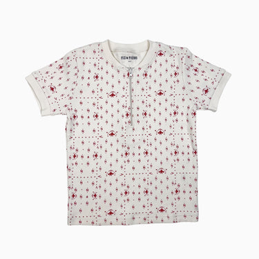 T-shirt vanille à motif 'paisley' rouge 6-7Y