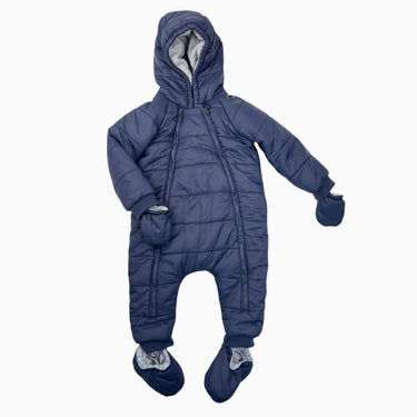Manteau marine d'hiver avec bottes et mitaines amovibles 18M