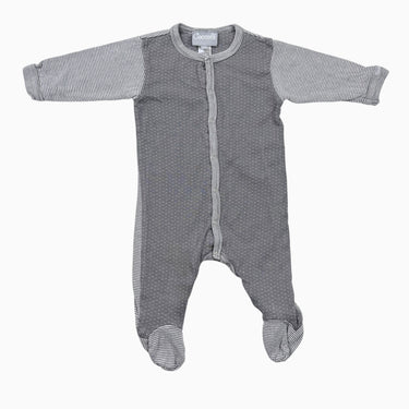 Pyjama gris à rayures et point d'esprit 3M