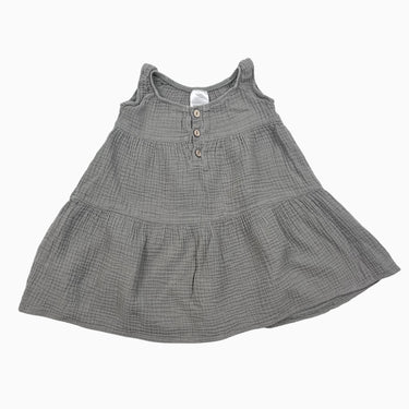 Tunique khaki en mousseline de coton bio 3-4Y
