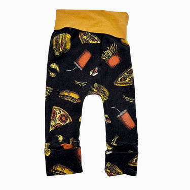 Pantalon noir 'Hamburgers et pizzas' 18-36M