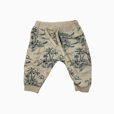 Jogger beige 'palmiers' 6M