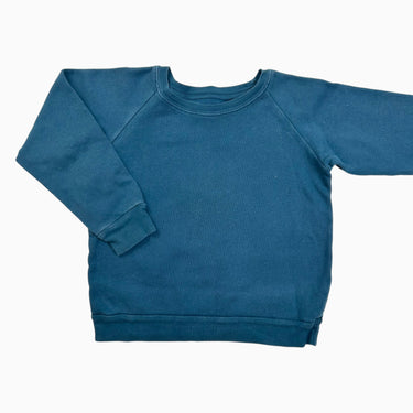 Pull teal coton ouaté 5-6Y
