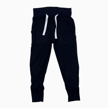 Pantalon noir côtelé en bambou et spandex 18-24M