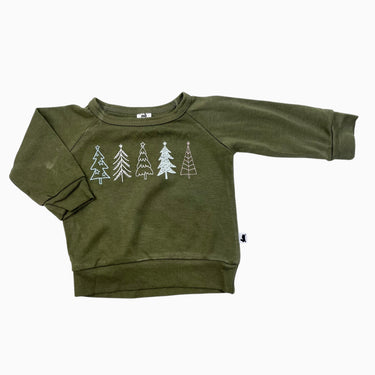 Chandail olive 'sapins' 0-6M