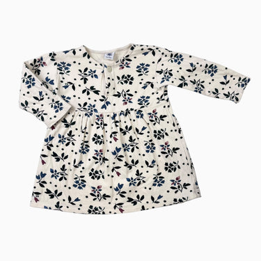 Robe vanille fleurie quilt 18M
