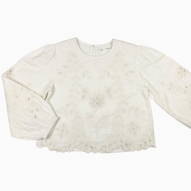 Blouse blanche avec broderie 11-12Y