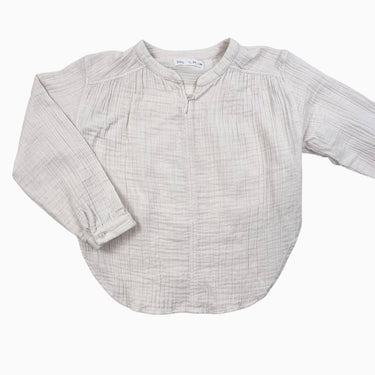 Blouse vanille en mousseline 8-9Y
