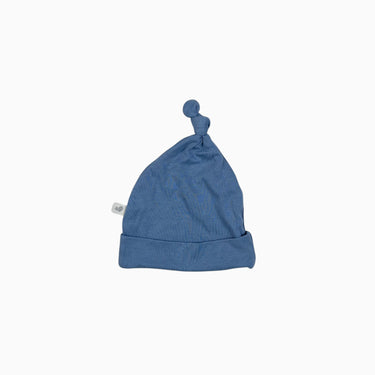 Bonnet bleu en viscose de bambou 6-9M