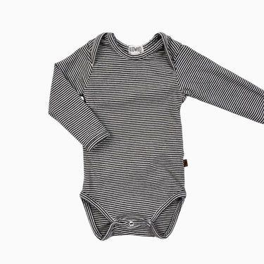 Cache-couche à rayures anthracite 0-3M