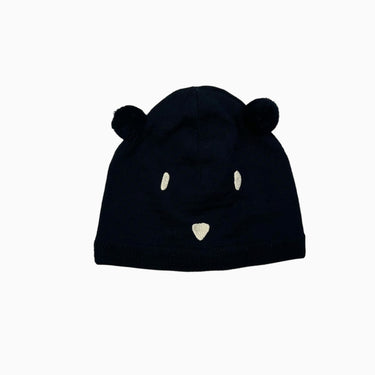 Tuque en tricot marine laine et acrylique 43-45CM fit 6-9M