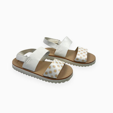 Sandales en faux cuir à velcro marguerite 11US