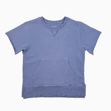 Pull t-shirt bleu-lavande avec poche kangourou 9Y