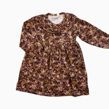 Robe avec cache-couche intégré prune fleurie 9M