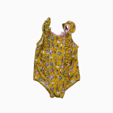 Maillot ocre fleuri 9-12M