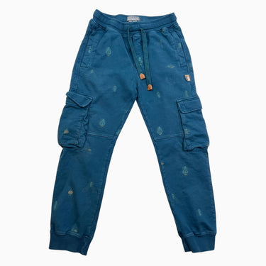 Jogger cargo bleu teal 'insectes' 8Y