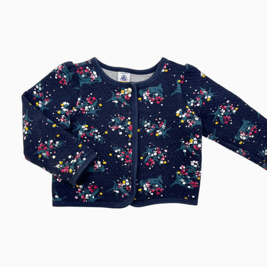 Cardigan marine fleuri 3Y