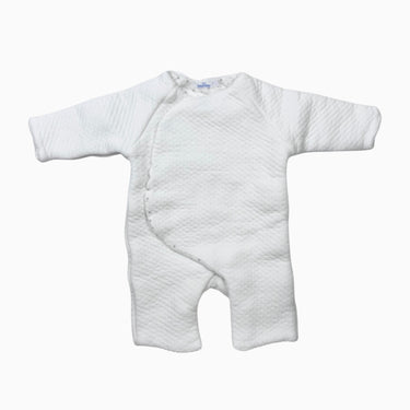 Combi blanche en coton piqué matelassée NB