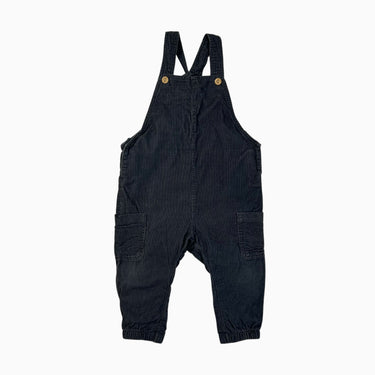 Salopette anthracite en corduroy 12-18M