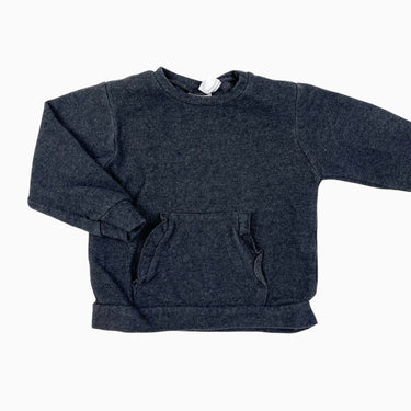 Pull anthracite en coton et acrylique 18-24M