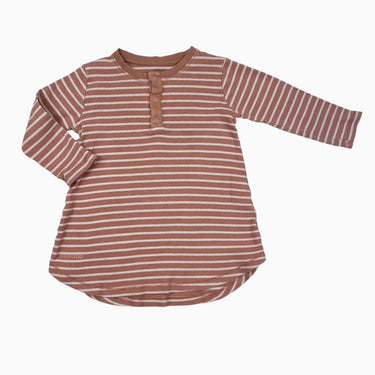 Robe de nuit vieux rose à rayures 92CM