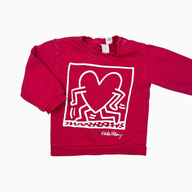 Pull rouge 'Keith Haring' 1.5-2Y