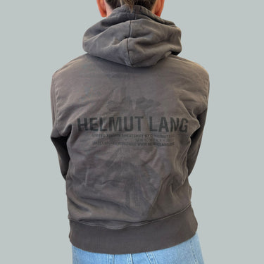 Pull à capuchon anthracite en coton pour femmes M