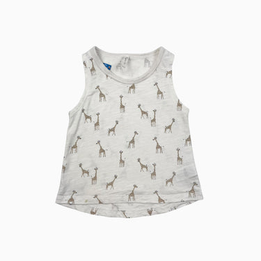 Camisole vanille 'girafes' 6-12M
