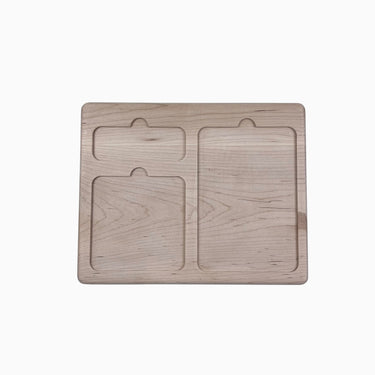 Plateau rectangulaire en bois naturel Montessori