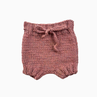 Bloomer vieux-rose en tricot de laine M 2-3Y