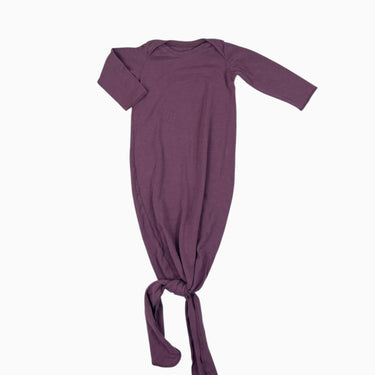 Dormeuse à noeud prune en bambou et spandex 0-3M