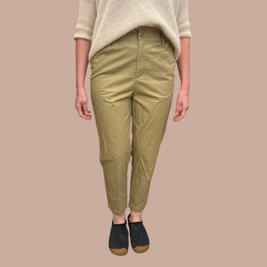 Pantalon 'trousers' vert sable pour femmes S