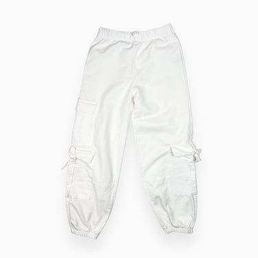 Pantalon de jogging blanc avec poches cargo 10Y