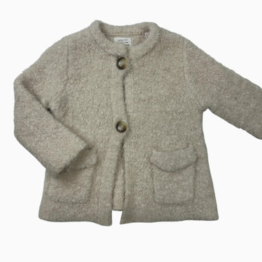 Cardigan crème en tricot bouclé 18-24M