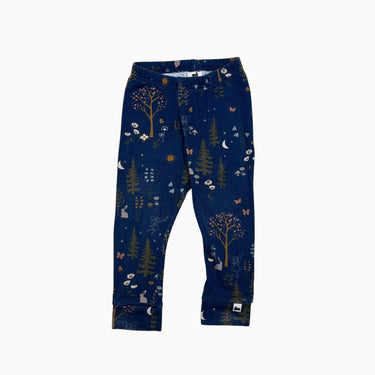 Legging marine 'fôret' en bambou et spandex 12-18M