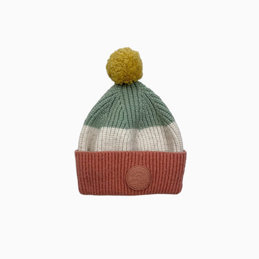 Tuque en poly et acrylique avec pompon 47-50cm 6-12M