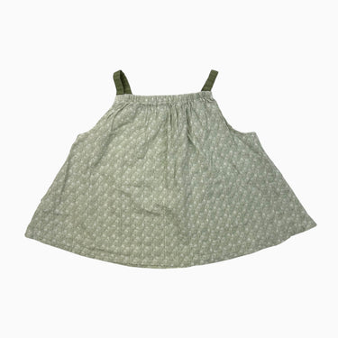 Camisole sauge fleurie en coton M 12-18M
