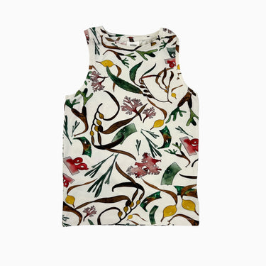 Camisole vanille 'fleurs et coraux' 7-8Y